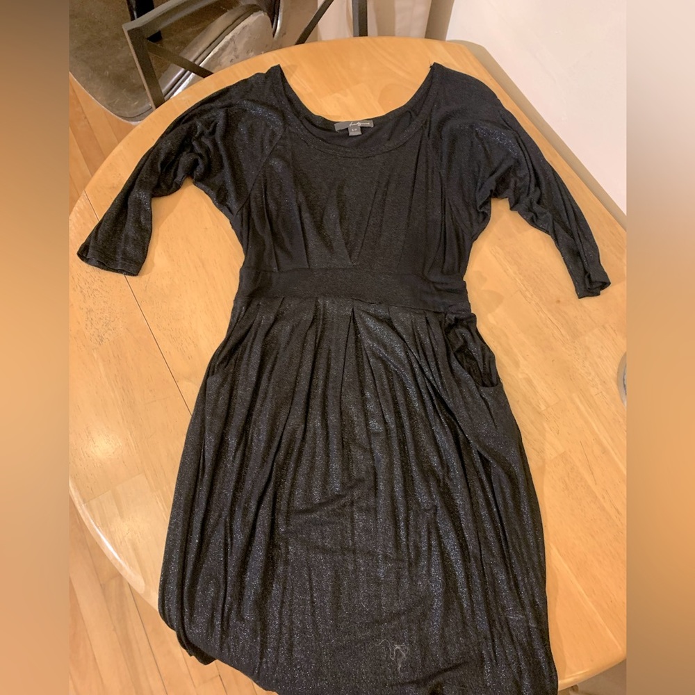 Forever 21, sparkly doleman cut dress with pleats & pockets!